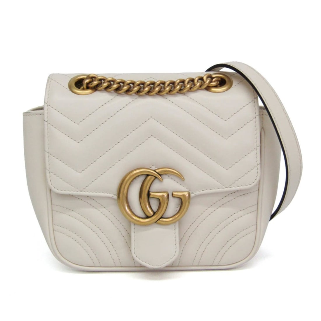 Gucci GG Marmont Chain Shoulder Bag 739682 Women's Leather Shoulder Bag White: --- Catalog ---Category: SizeSize (HxWxD): 18cm x 23cm x 7.5cm / 7.08'' x 9.05'' x 2.95''Strap Length: 120cm / 47.24''Category: DesignType: Shoulder bagColor: WhiteGender: WomenClosure: Push lockMater