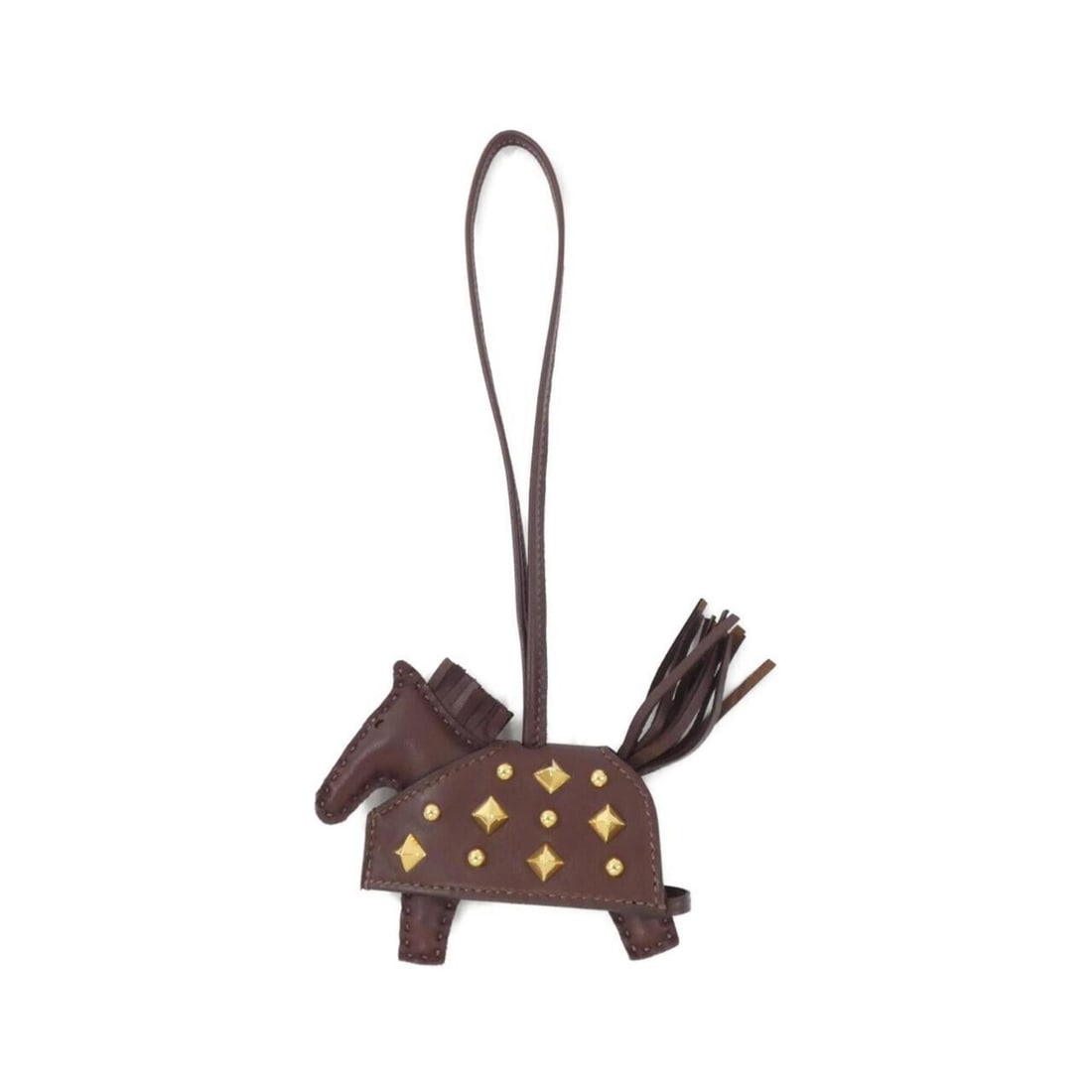 Hermes Rodeo Robeo Lock PM 086961CC Accessory Bag Charm: --- Catalog ---Category: SizeChain Length: 37.00mm / 1.46''Size (HxWxD): 7.50mm x 8.50mm / 0.30'' x 0.33''Category: DesignType: Handbag charmColor: BrownGender: Women,MenMaterial: Agneau