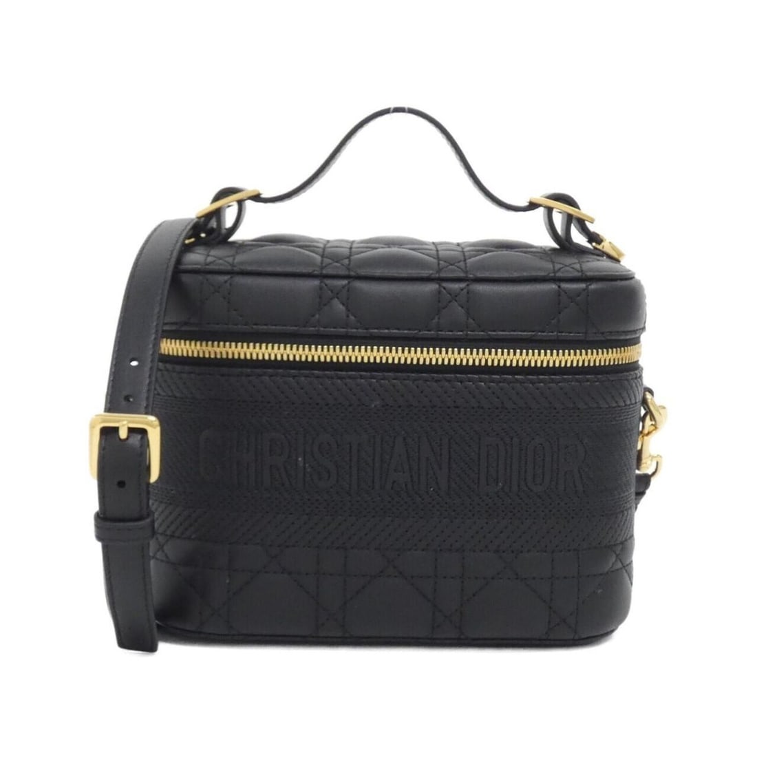 Christian Dior Travel Small Vanity S5488UNTR Handbag: --- Catalog ---Category: SizeSize (HxWxD): 13cm x 18cm x 10cm / 5.11'' x 7.08'' x 3.93''Category: DesignType: HandbagColor: BlackGender: Women,MenMaterial: Leather Category: GeneralMPN: S5488UNTRBrand