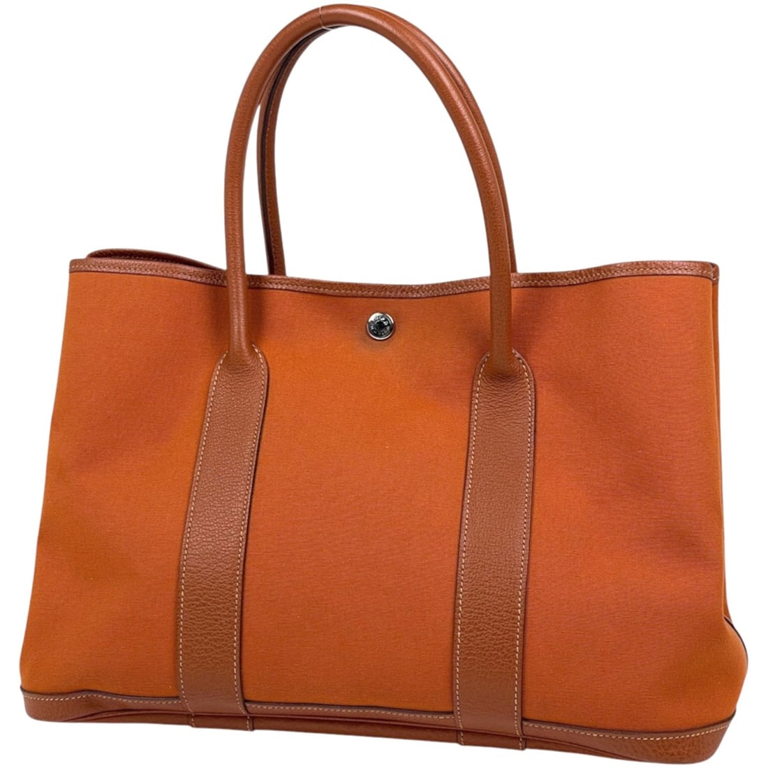 Hermes Garden Party PM Tote Bag, Toile Officier Potiron (Orange) ?I, Women's: --- Catalog ---Category: SizeSize (HxWxD): 26cm x 36cm x 17cm / 10.23'' x 14.17'' x 6.69''Category: DesignType: Tote bagColor: Orange, PotironGender: WomenMaterial: Toile officier , Leather Category: 
