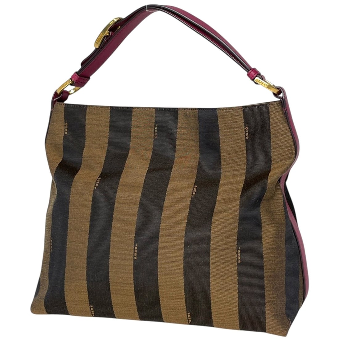 Fendi FENDI Shoulder Bag Pequin Pattern Canvas Brown Black 8BR669 Women's: --- Catalog ---Category: SizeSize (HxWxD): 27cm x 31cm x 15cm / 10.62'' x 12.2'' x 5.9''Category: DesignType: Shoulder bagColor: Black, BrownGender: WomenMaterial: Canvas , Leather Category: GeneralMP