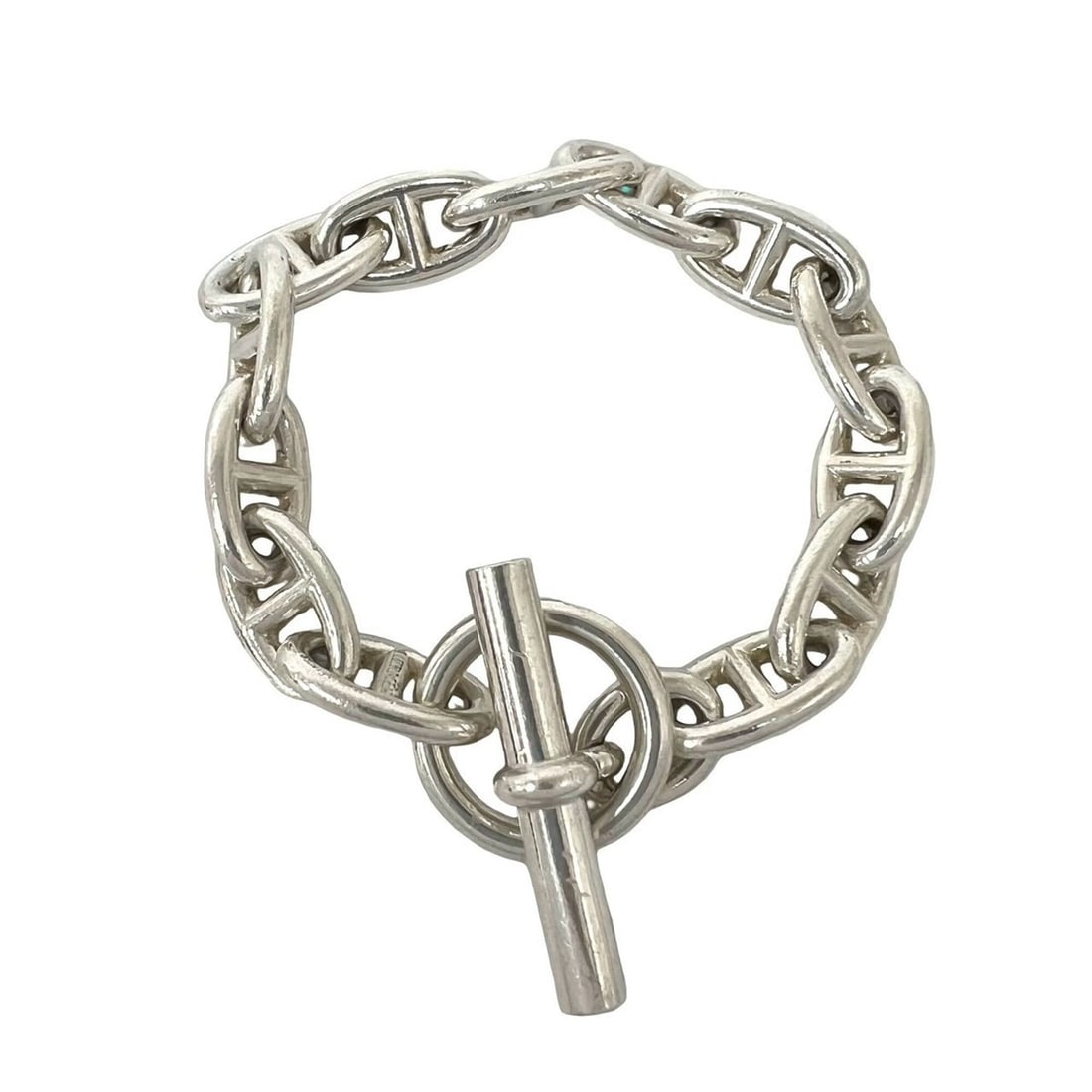 HERMES Chaine d'Ancre GM 13-link bracelet, sterling silver (925), accessory, silver, 474-6: --- Catalog ---Category: SizeLength: 17.5cm / 6.88''Category: DesignType: Charm braceletColor: SilverGender: WomenMaterial: Silver 925Category: GeneralBrand: Hermes--- Item List ---Section: ConditionR