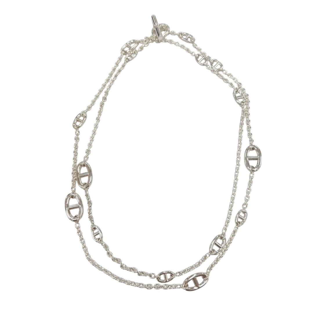 HERMES Farandole Necklace, AG925, Chaine d'Ancre pattern, 2024 model, Italian made, weight 99.3g, (1 of 9)