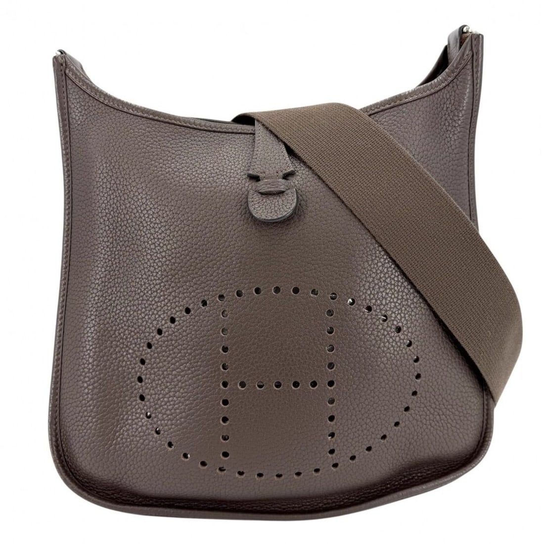 Hermes Evelyne PM 3 Shoulder Bag for Women, Shoulder/Crossbody Bag, HERMES ?M Stamp, Leather,: --- Catalog ---Category: SizeSize (HxWxD): 26cm x 29cm x 8cm / 10.23'' x 11.41'' x 3.14''Strap Length: 135cm / 53.14''Category: DesignType: Shoulder bagColor: BrownGender: WomenMaterial: Leather Categ