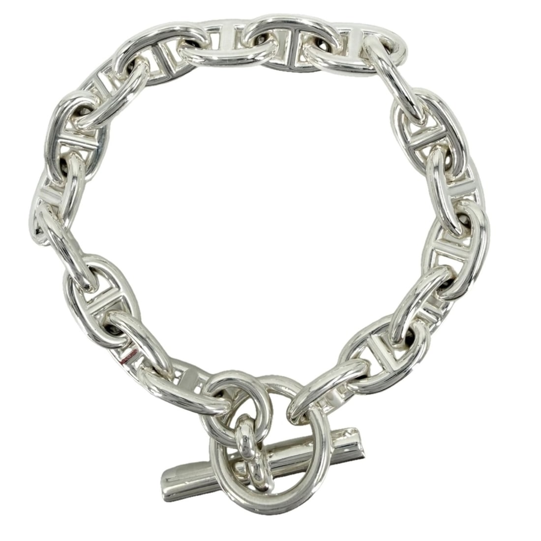Hermes Chaine d'Ancre MM bracelet for men, 18 links, sterling silver (925), approximately 64.1g. (1 of 8)