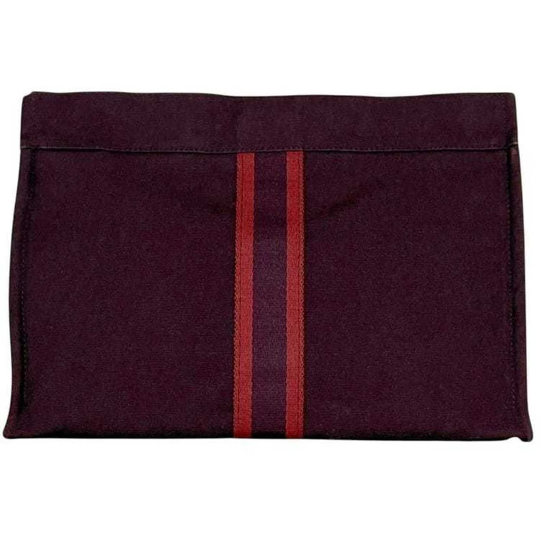 Hermes Fourre-Tout Clutch Bag, Second HERMES Cotton, Bordeaux, Women's: --- Catalog ---Category: SizeSize (HxWxD): 22cm x 31cm x 10cm / 8.66'' x 12.2'' x 3.93''Category: DesignType: Clutch bagColor: BordeauxGender: WomenMaterial: Cotton Category: GeneralBrand: HermesCount