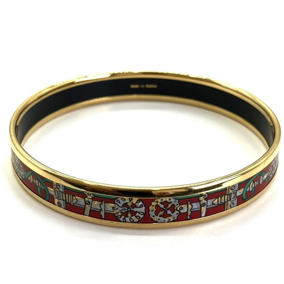 Hermes Email PM Bangle Gold Bracelet for Women, Cloisonné Enamel HERMES: --- Catalog ---Category: SizeWidth: 1cm / 0.39''Length: 19cm / 7.48''Category: DesignType: BangleGender: WomenMaterial: EnamelCategory: GeneralBrand: Hermes--- Item List ---Section: ConditionRanking: 
