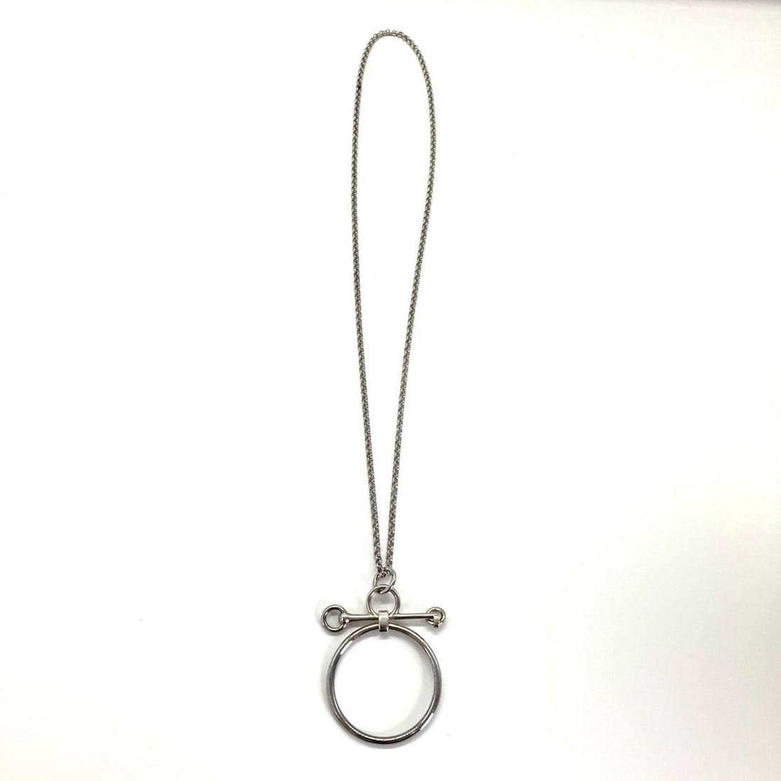 Hermes Mole de Brides Silver Long Necklace Pendant: --- Catalog ---Category: SizeWeight: 65.2g / 2.29oz.Pendant Size: 75mm x 63mm / 2.95'' x 2.48''Neck Circumference: 39 cm / 15.35''Category: DesignGender: WomenMaterial: Silver 925Necklace Type: