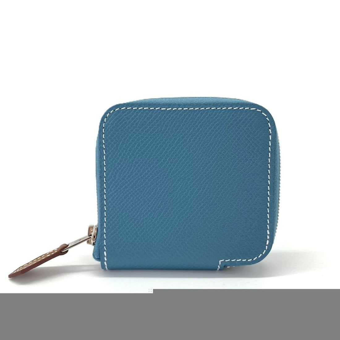 Hermes Azap Compact Mini Silk In Coin Case, Blue, Purse, B Stamp, HERMES: --- Catalog ---Category: SizeSize (HxWxD): 8cm x 8cm x 1cm / 3.14'' x 3.14'' x 0.39''Category: DesignType: Coin purse/coin caseColor: BlueGender: WomenClosure: ZipperMaterial: Leather , Silk Category: