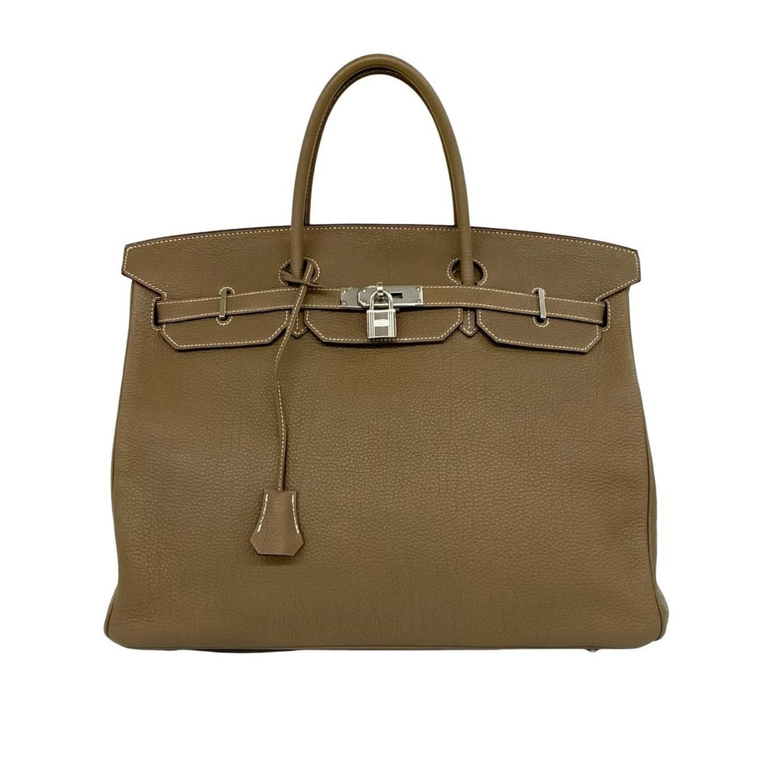HERMES Birkin 40 Togo Leather Genuine Handbag Tote Bag Greige Etoupe 614-5: --- Catalog ---Category: SizeSize (HxWxD): 27.5cm x 39.5cm x 20cm / 10.82'' x 15.55'' x 7.87''Category: DesignType: Handbag, Tote bagColor: BeigeGender: WomenMaterial: Togo leather Category: GeneralBr