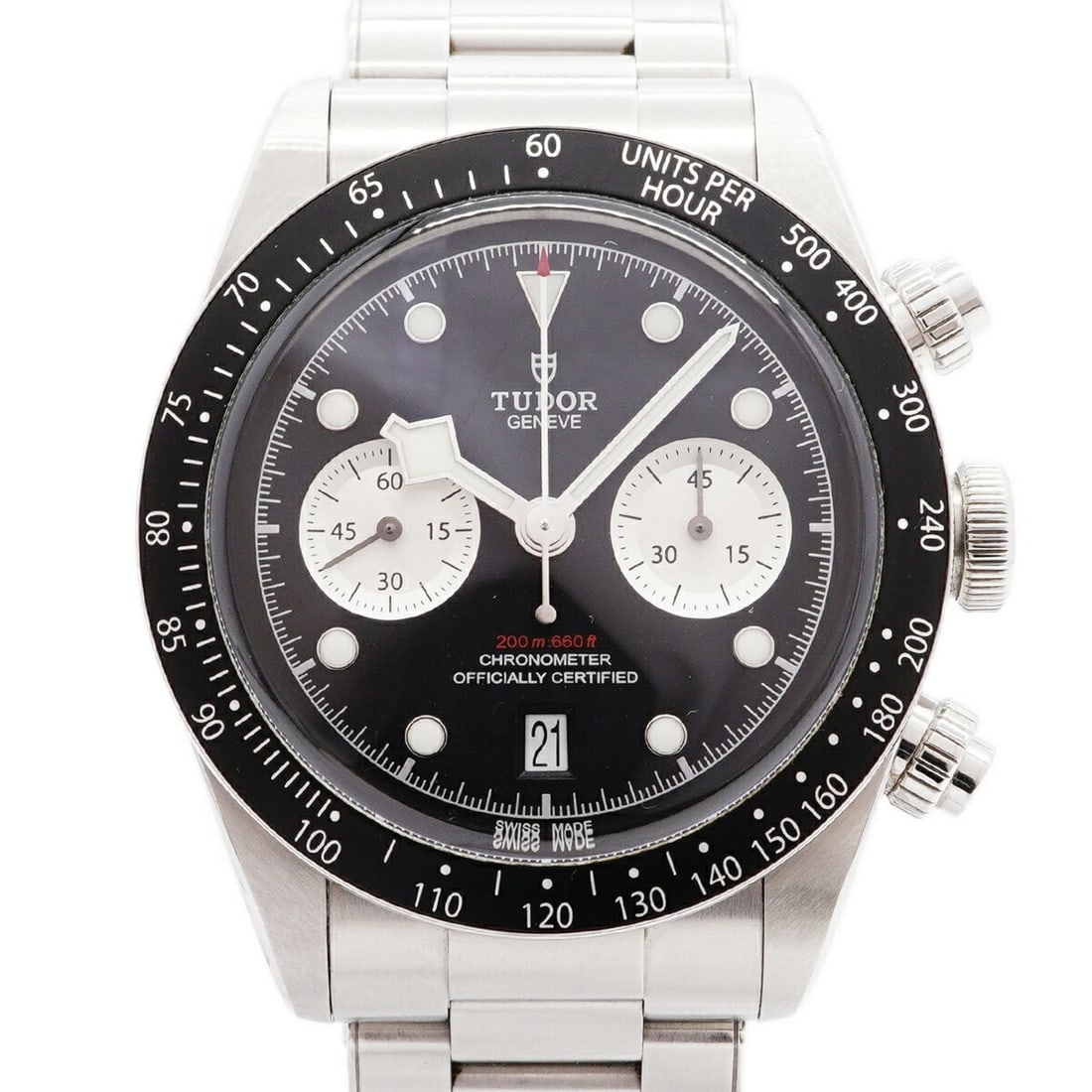 Tudor Black Bay Chrono 79360N Dial Men's Watch: --- Catalog ---Category: SizeWrist Size: 16cm / 6.29''Case Diameter: 41.5mm / 1.63''Category: DesignType: WristwatchGender: MenColor (Dial): BlackMaterial (Band): Stainless steelCategory: GeneralMPN: 