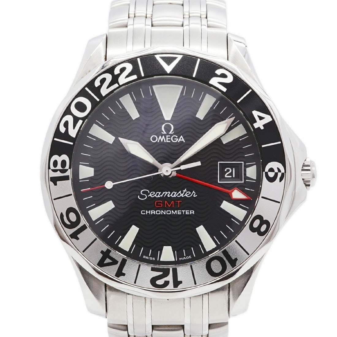 Omega Seamaster GMT 50th Anniversary 2534.50 Black Dial Men's Watch: --- Catalog ---Category: SizeWrist Size: 15cm / 5.9''Case Diameter: 41.3mm / 1.63''Category: DesignType: WristwatchGender: MenColor (Dial): BlackMaterial (Band): Stainless steelCategory: GeneralMPN: 2
