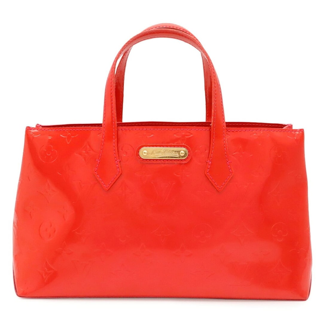LOUIS VUITTON Louis Vuitton Monogram Vernis Wilshire PM Handbag Tote Bag Enamel Calf Rose Pop M93643: --- Catalog ---Category: SizeSize (HxWxD): 18cm x 30cm x 11cm / 7.08'' x 11.81'' x 4.33''Category: DesignType: Handbag, Tote bagColor: Rose popGender: WomenMaterial: Monogram Vernis Category: GeneralM