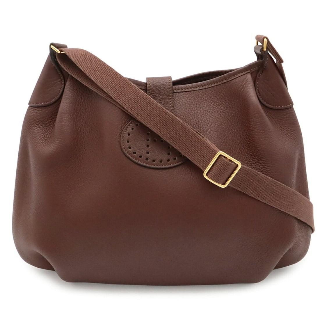 HERMES Rodeo 2 Deux Shoulder Bag Pochette Togo Leather Bordeaux Reddish Brown ?C Stamp: --- Catalog ---Category: SizeSize (HxWxD): 26.5cm x 33.5cm / 10.43'' x 13.18''Category: DesignType: Pochette, Shoulder bagColor: Bordeaux, Brown, Red colorGender: WomenMaterial: Togo leather Category: