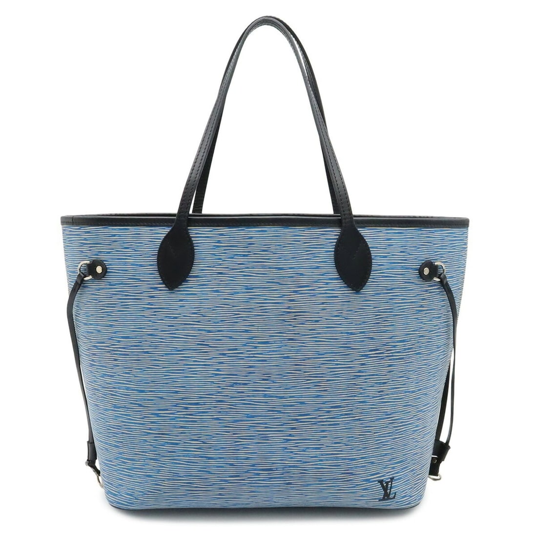 LOUIS VUITTON Epi Denim Neverfull MM Tote Bag/Shoulder Bag, Leather, Blue, Handbag (Pouch missing),: --- Catalog ---Category: SizeSize (HxWxD): 29cm x 44cm x 16cm / 11.41'' x 17.32'' x 6.29''Category: DesignType: Handbag, Pouch, Shoulder bag, Tote bagColor: BlueGender: WomenMaterial: Leather Category