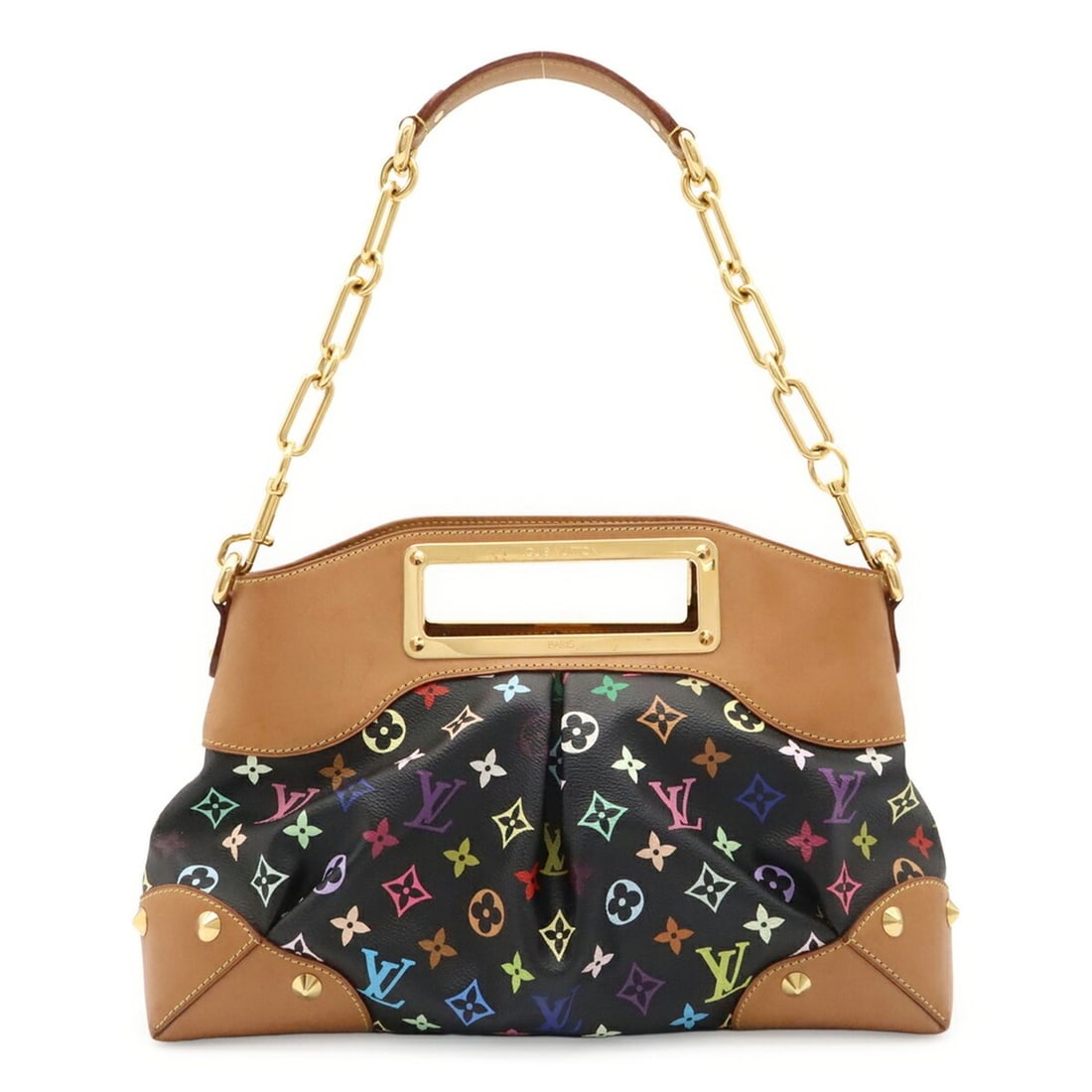 LOUIS VUITTON Louis Vuitton Monogram Multicolor Judy MM Handbag Shoulder Bag Noir Black M40256 (1 of 10)