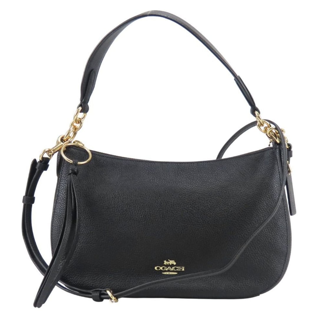 Coach Shoulder Bag 52548 Leather Black Gold Hardware 2-Way Crossbody One-Shoulder for Women COACH (1 of 20)