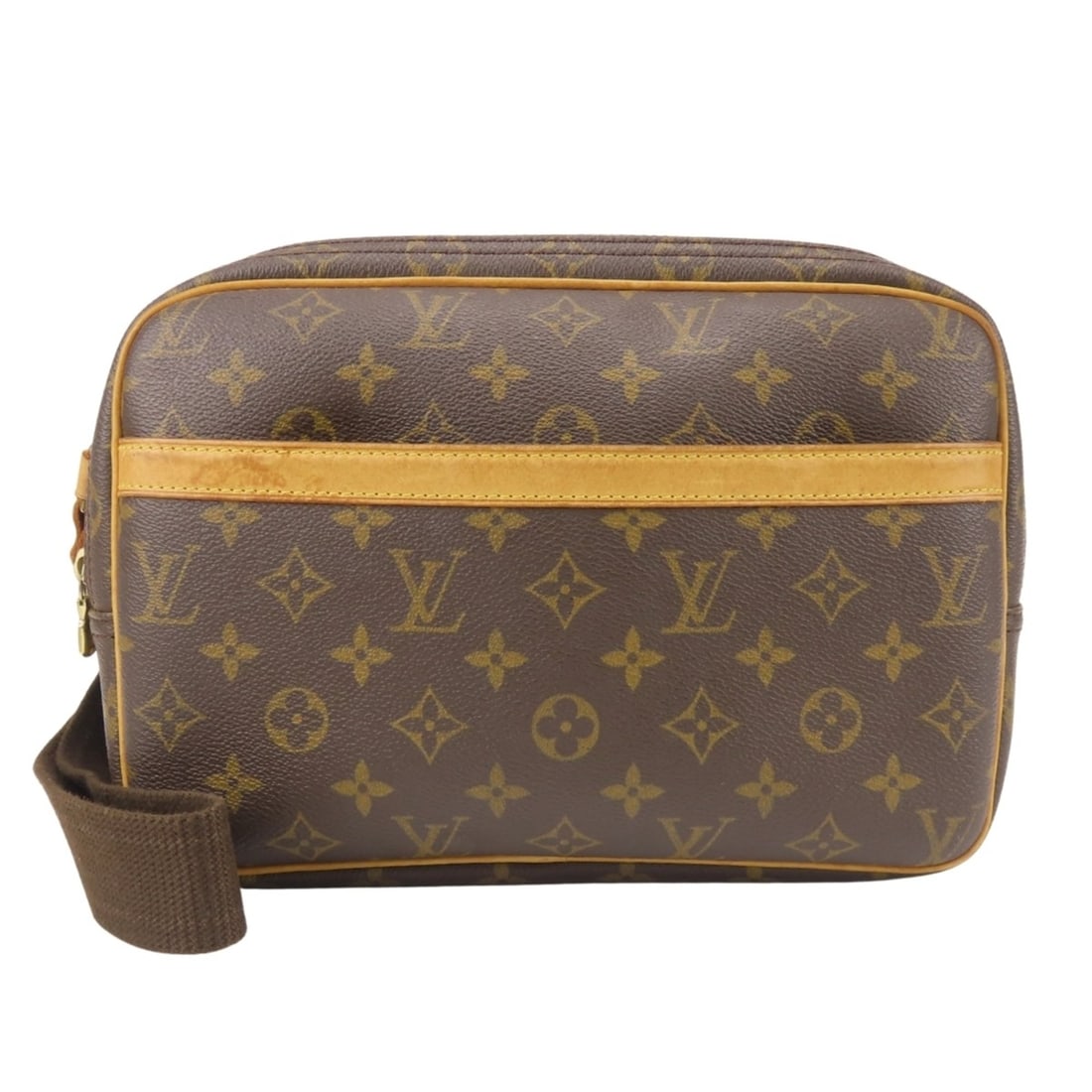 Louis Vuitton Reporter PM Shoulder Bag M45254 Monogram Natural Leather Brown Crossbody for Women: --- Catalog ---Category: SizeSize (HxWxD): 21cm x 28.5cm x 15cm / 8.26'' x 11.22'' x 5.9''Category: DesignType: Shoulder bagColor: BrownGender: WomenMaterial: Monogram , Leather Leather/Fur Type: Vach