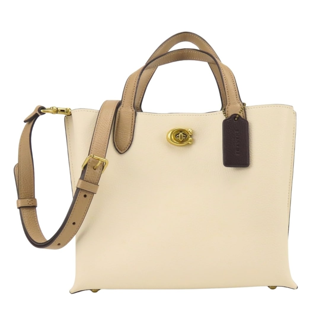 Coach Willow Handbag C8561 Beige Ivory Brown 2-Way Crossbody Shoulder Bag for Women COACH (1 of 20)