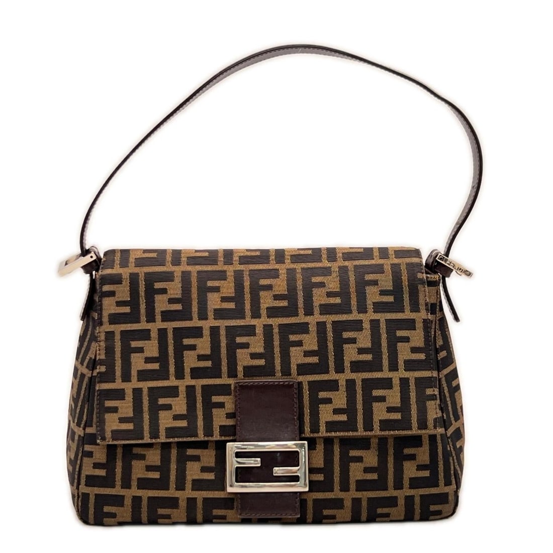 FENDI ZUCCA Mamma Bucket Shoulder Bag 26424 Brown Beige Canvas Leather Women's: --- Catalog ---Category: SizeWeight: 407g / 14.35oz.Size (HxWxD): 21cm x 28cm x 11cm / 8.26'' x 11.02'' x 4.33''Handle Length: 61cm / 24.01''Category: DesignType: Shoulder bagColor: Beige, BrownGender