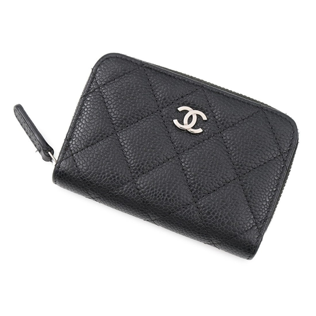 Chanel Wallet/Coin Case Matelassé Coco Mark Caviar Skin AP0216 CHANEL Wallet Black Coin Purse: --- Catalog ---Category: SizeSize (HxWxD): 8.5cm x 10cm / 3.34'' x 3.93''Category: DesignType: Coin purse/coin caseColor: BlackGender: WomenMaterial: Grained Calfskin Category: GeneralLine: MatelasseB