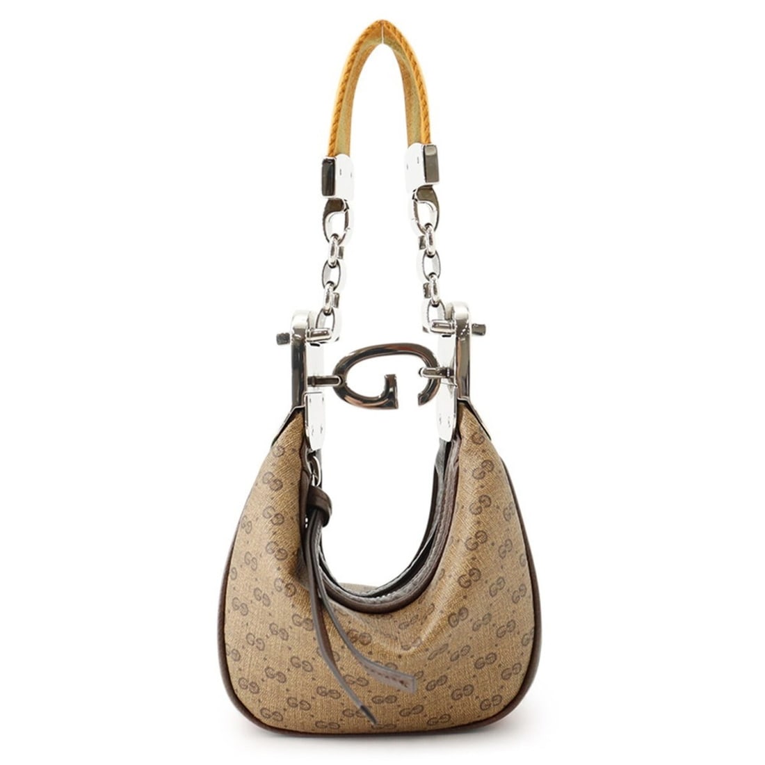 Gucci Micro GG Attache Mini Leather Handbag 718512 GUCCI 2-way: --- Catalog ---Category: SizeWeight: 560g / 1.23lb.Size (HxWxD): 8.5cm x 15.5cm x 4cm / 3.34'' x 6.1'' x 1.57''Strap Length: 69cm - 108.5cm / 27.16'' - 42.71''Category: DesignType: HandbagColor: Brown