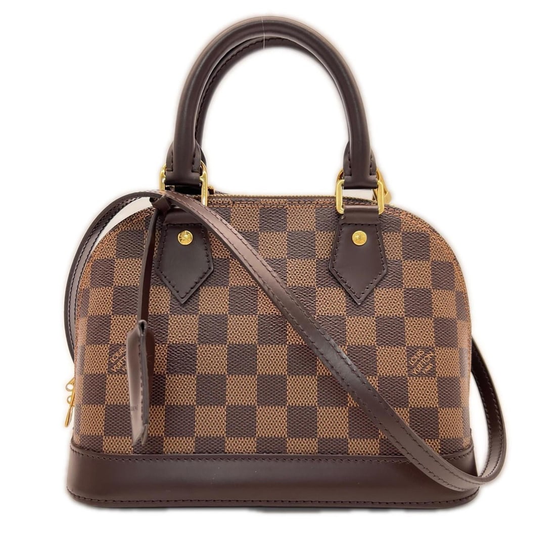 LOUIS VUITTON Damier Alma BB N41221 Handbag Brown Beige Leather Women's (1 of 15)