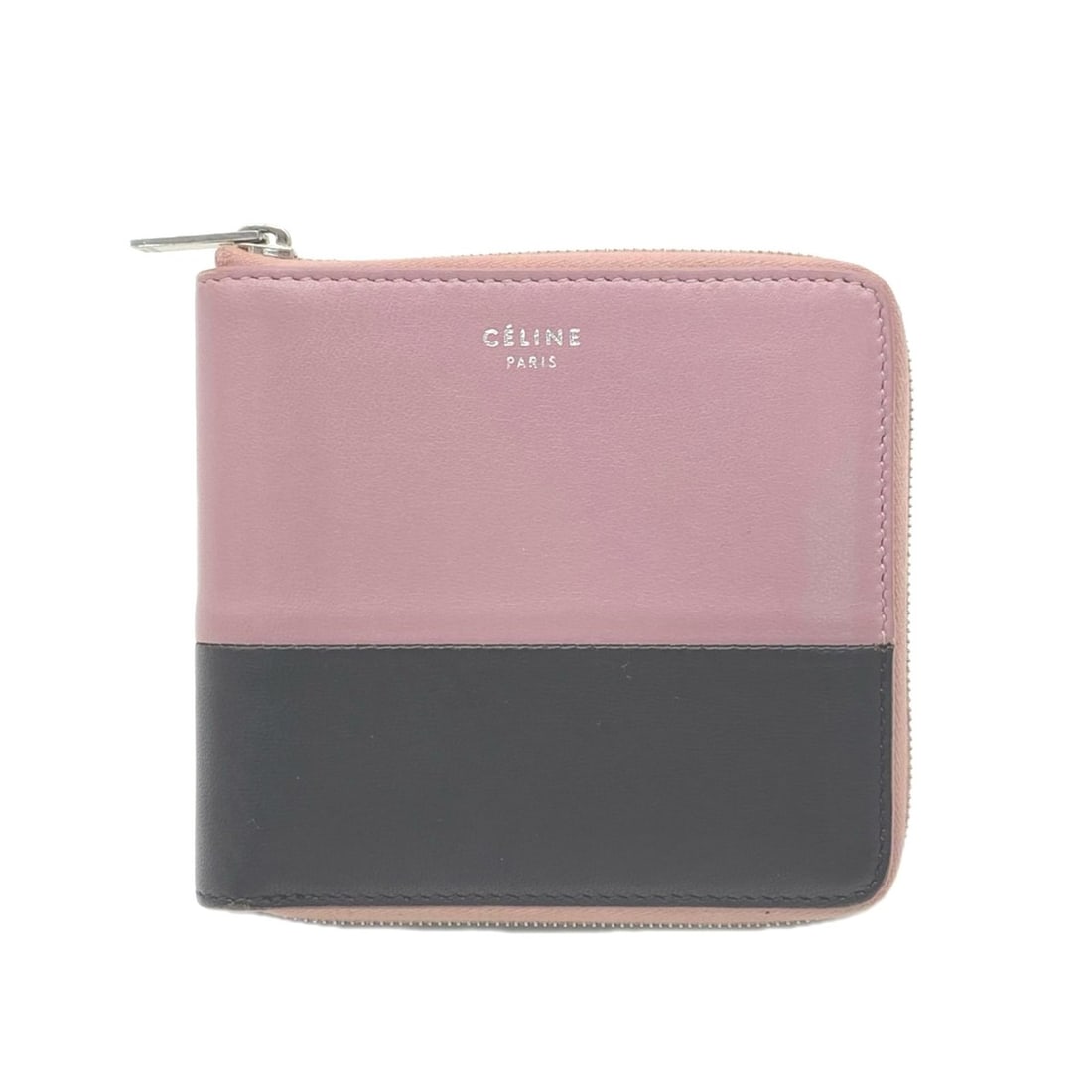 CELINE Calf Leather Small Zip Multifunction Bi-fold Wallet 105023AFF (Pink/Black) - Women's (1 of 18)