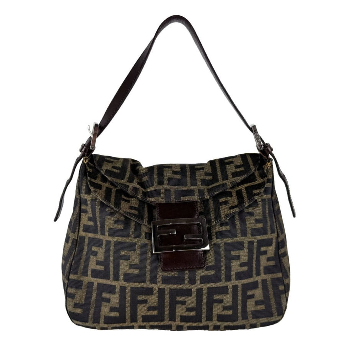 Fendi Zucca handbag, nylon canvas and leather, brown, women's, z10834: --- Catalog ---Category: SizeSize (HxWxD): 22cm x 24cm x 10cm / 8.66'' x 9.44'' x 3.93''Category: DesignType: HandbagColor: BrownGender: WomenMaterial: Nylon canvas , Leather Category: GeneralBrand: F
