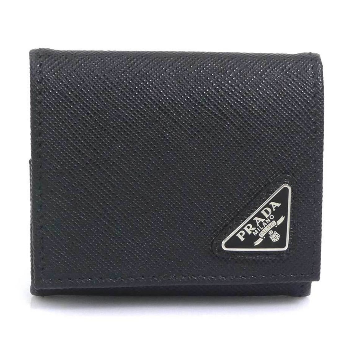 Prada PRADA Wallet/Coin Purse Leather Black Men's/Women's 56808k: --- Catalog ---Category: SizeSize (HxWxD): 7.2cm x 8cm x 2cm / 2.83'' x 3.14'' x 0.78''Category: DesignType: Coin purse/coin caseColor: BlackGender: Men,WomenMaterial: Leather Category: GeneralBrand: 