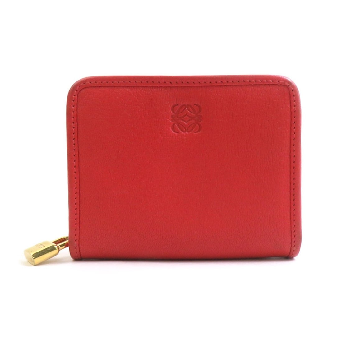 Loewe wallet/coin purse, leather, orange-red, men's/women's, h32464a: --- Catalog ---Category: SizeSize (HxWxD): 8.5cm x 11.5cm x 2cm / 3.34'' x 4.52'' x 0.78''Category: DesignType: Coin purse/coin caseColor: Orange redGender: Men,WomenMaterial: Leather Category: Genera