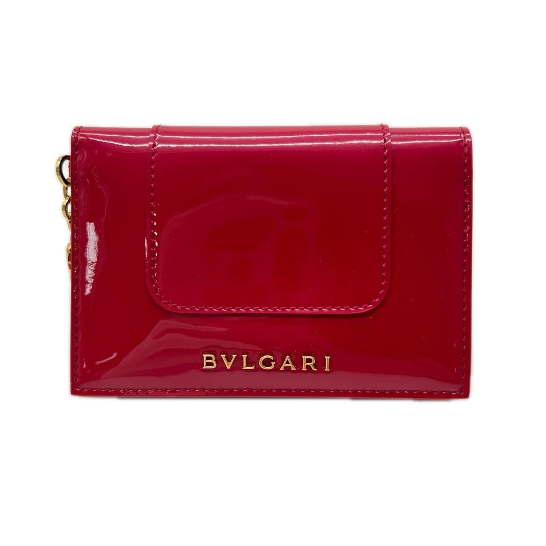 BVLGARI Serpenti Patent Leather Business Card Holder/Card Case (Red, Pink, Black) - Women's: --- Catalog ---Category: DesignType: Card caseColor: Black, PinkGender: WomenClosure: Button, Snap fastenerMaterial: Patent leather Inner Pocket: Card holder 6, Open pocket 2Category: GeneralBrand: Bv