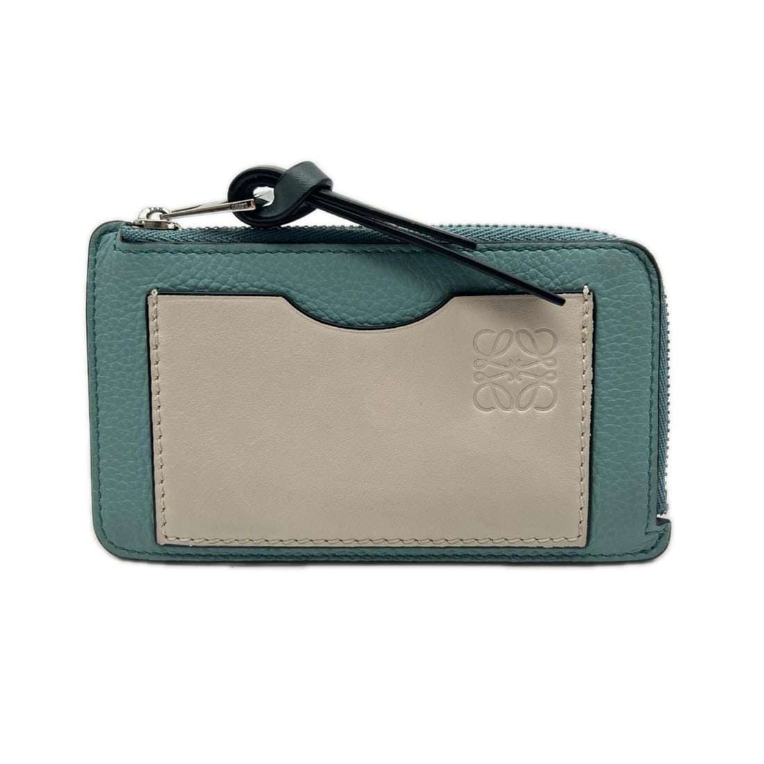 LOEWE Soft Grain Calf Coin Card Holder C660Z40X07 Wallet/Coin Case Blue Gray Women's: --- Catalog ---Category: SizeSize (HxWxD): 7cm x 13cm x 1cm / 2.75'' x 5.11'' x 0.39''Category: DesignType: Coin purse/coin caseColor: Blue, GrayGender: WomenMaterial: Leather Category: GeneralBrand: 