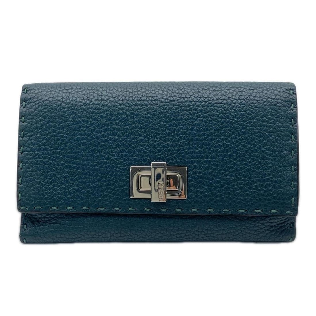 FENDI Selleria Peekaboo Continental Wallet 8M0308 Long Green Calf Leather Men's: --- Catalog ---Category: SizeWeight: 222g / 7.83oz.Size (HxWxD): 11cm x 18cm x 2.5cm / 4.33'' x 7.08'' x 0.98''Category: DesignType: Long wallet (bi-fold)Color: GreenGender: MenClosure: Turn lockMater