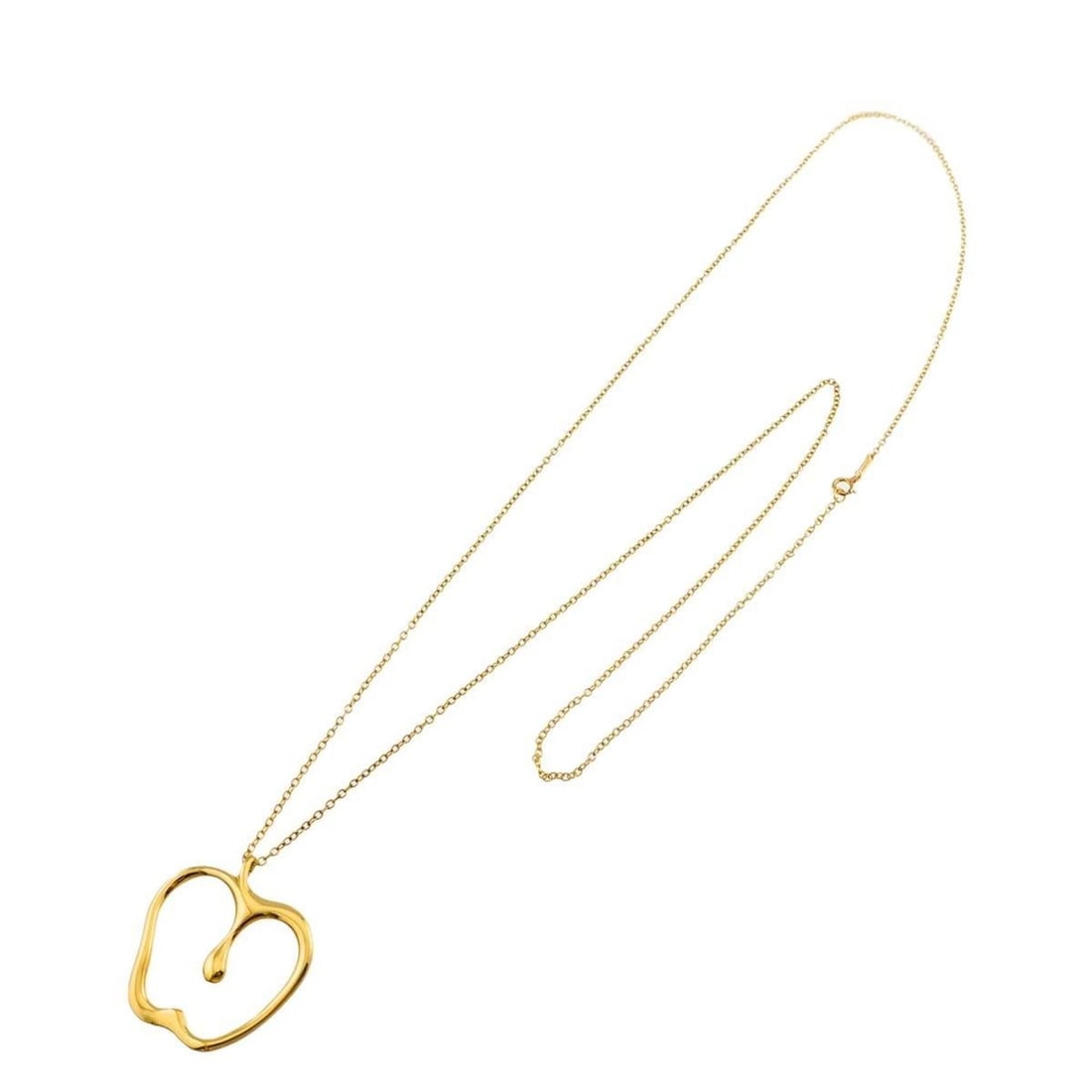 Tiffany & Co. Apple Large Long Necklace 76cm 18K YG Yellow Gold 750: --- Catalog ---Category: SizePendant Size: 31.3mm x 30mm / 1.23'' x 1.18''Neck Circumference: 76 cm / 29.92''Category: DesignGender: WomenMaterial: Yellow gold (18K)Necklace Type: NecklaceCategory: Ge