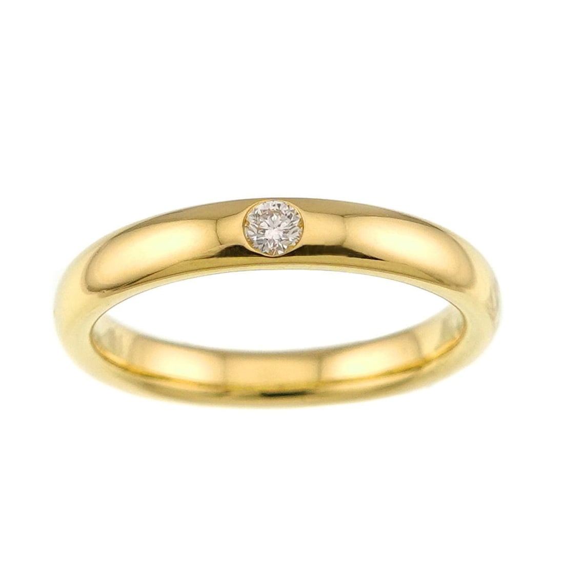 Harry Winston Round Diamond Ring, 18K Yellow Gold (750): --- Catalog ---Category: SizeJP Size: 8.5US Size: 4.5Category: DesignType: Band ringGender: WomenMaterial: Yellow gold (18K)Category: GeneralBrand: Harry Winston--- Item List ---Section: ConditionRank