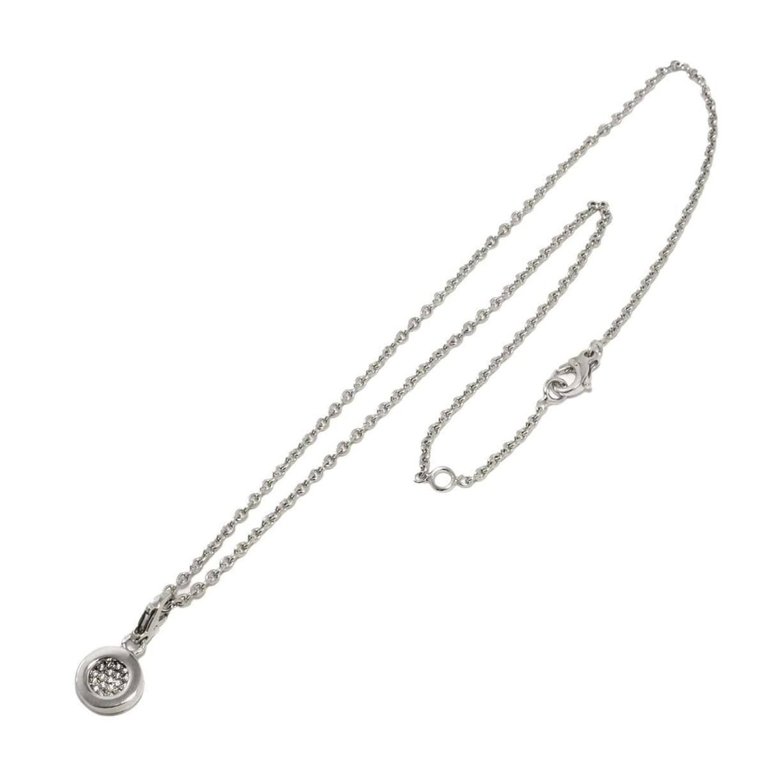 Chanel La Ronde Diamond Necklace, 40cm, 18K White Gold (750), Charm Necklace: --- Catalog ---Category: SizePendant Size: 21mm x 10.3mm / 0.82'' x 0.4''Neck Circumference: 40 cm / 15.74''Category: DesignGender: WomenMaterial: White gold (18K)Necklace Type: NecklaceCategory: Gene