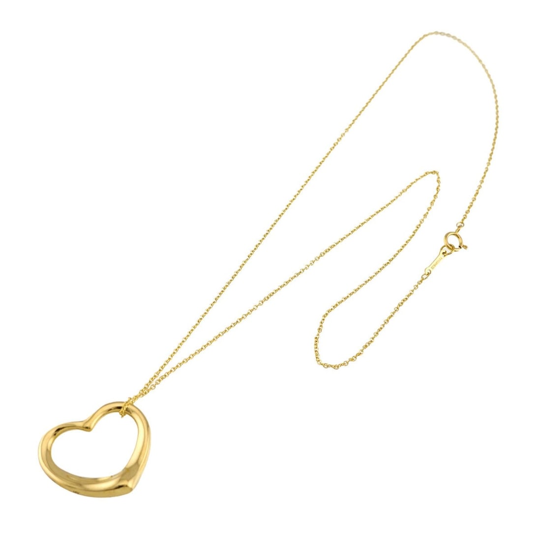 Tiffany & Co. Heart Necklace, 22mm wide, 40cm length, 18K Yellow Gold (750) Open Necklace: --- Catalog ---Category: SizePendant Size: 18.5mm x 22mm / 0.72'' x 0.86''Neck Circumference: 40 cm / 15.74''Category: DesignGender: WomenMaterial: Yellow gold (18K)Necklace Type: NecklaceCategory: Ge