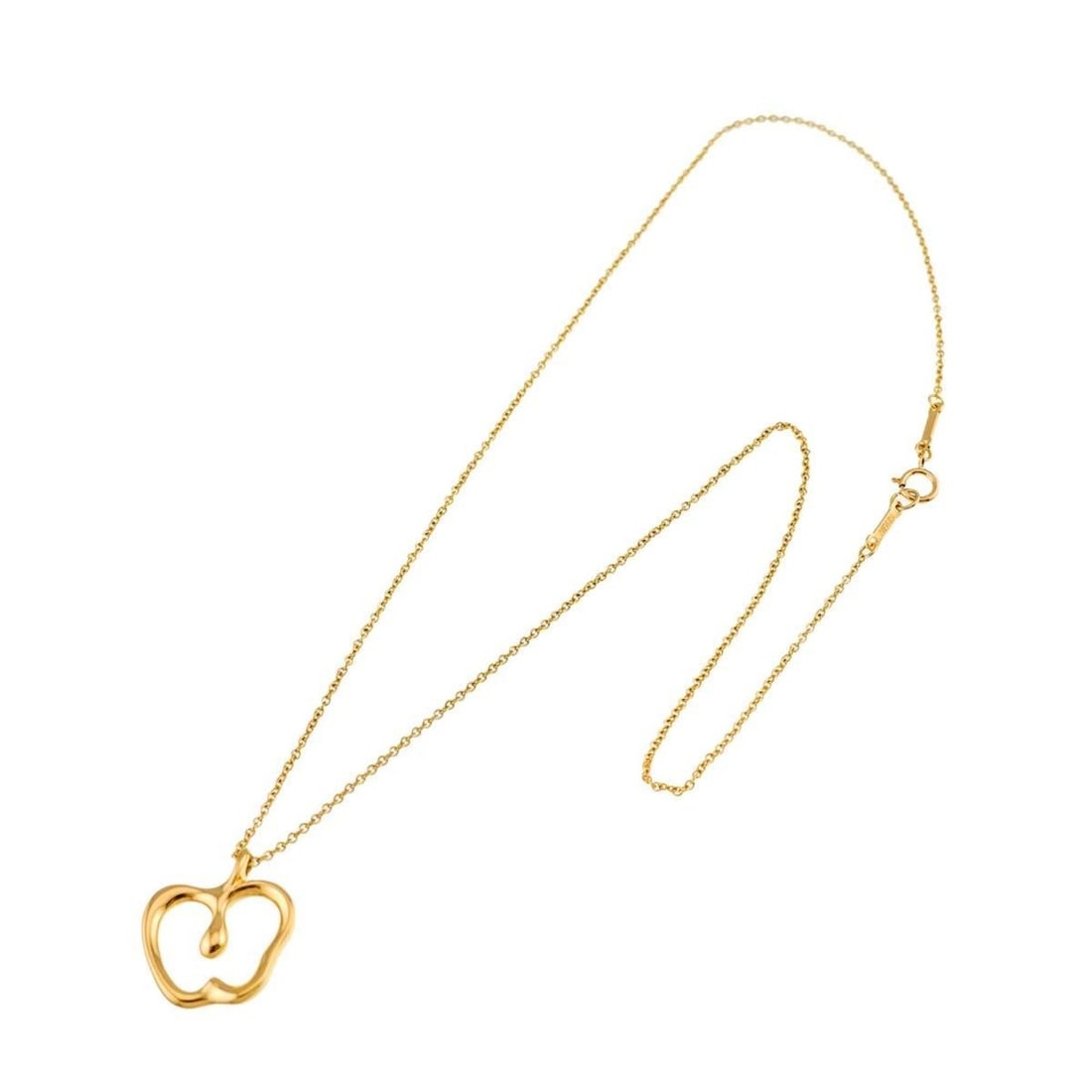 Tiffany & Co. Apple Necklace, 40cm, 18K Yellow Gold (750), Design: --- Catalog ---Category: SizePendant Size: 17.8mm x 16mm / 0.7'' x 0.62''Neck Circumference: 40 cm / 15.74''Category: DesignColor: Yellow goldMaterial: Yellow gold (18K)Necklace Type: NecklaceCategory