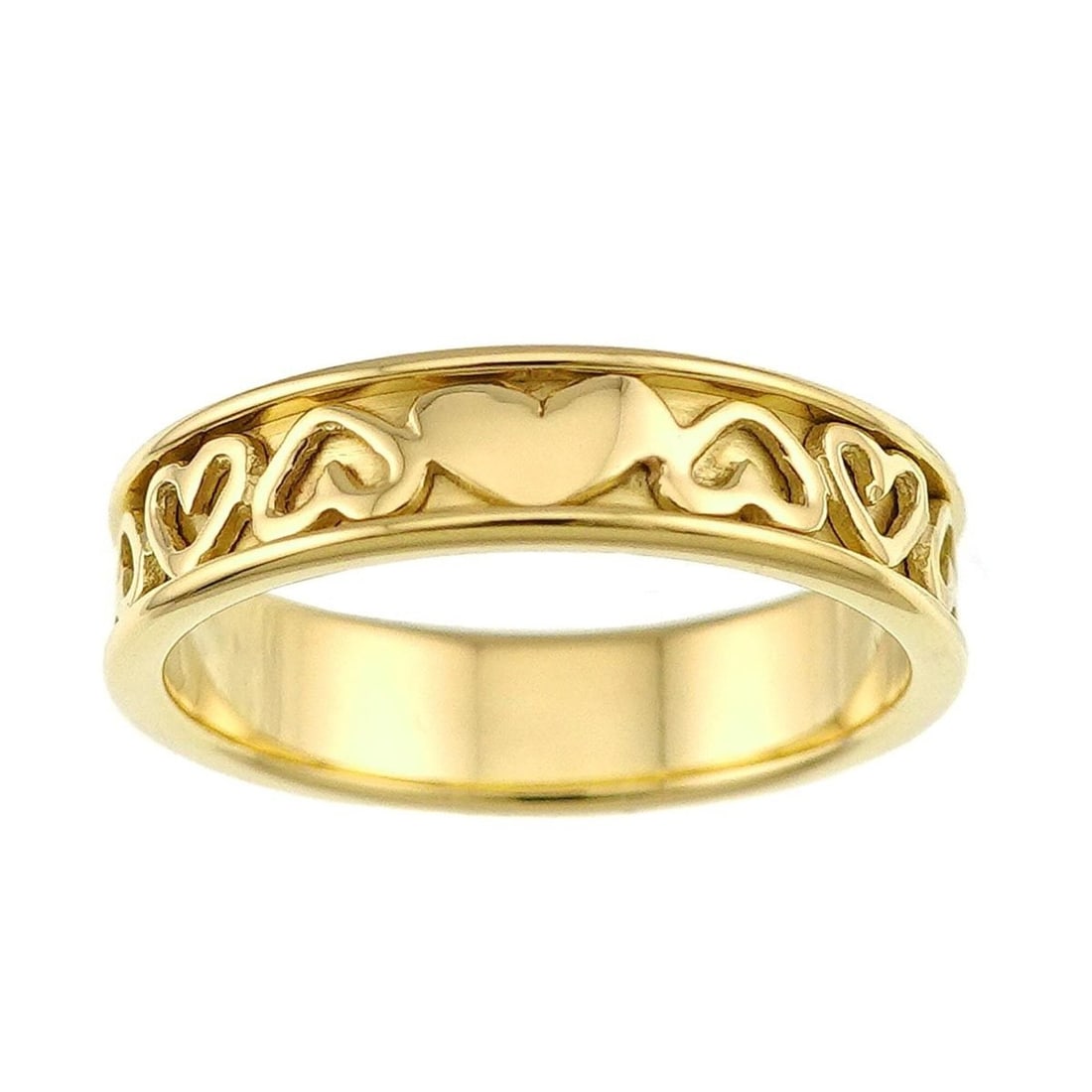 Tiffany & Co. Cutout Heart Ring, 18K Yellow Gold (750): --- Catalog ---Category: SizeJP Size: 10US Size: 5.5Category: DesignType: Band ringColor: Yellow goldGender: WomenMaterial: Yellow gold (18K)Category: GeneralBrand: Tiffany--- Item List ---Section: Co