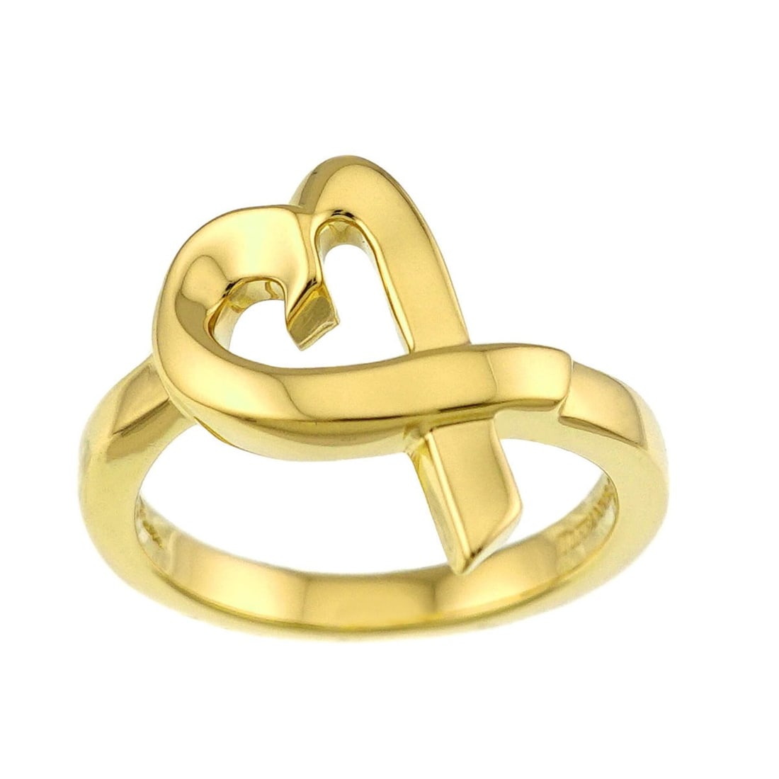 Tiffany & Co. Loving Heart Ring, 18K Yellow Gold (750): --- Catalog ---Category: SizeJP Size: 10US Size: 5.5Category: DesignType: Band ringColor: Yellow goldGender: WomenMaterial: Yellow gold (18K)Category: GeneralBrand: Tiffany--- Item List ---Section: Co