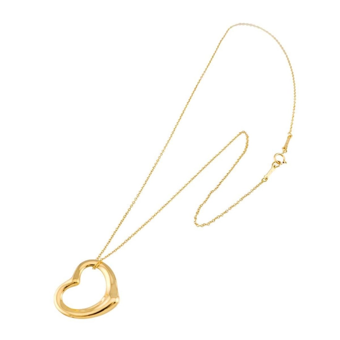Tiffany & Co. Heart Necklace, 22mm wide, 40cm length, 18K Yellow Gold (750) Open Necklace: --- Catalog ---Category: SizePendant Size: 19.3mm x 22mm / 0.75'' x 0.86''Neck Circumference: 40 cm / 15.74''Category: DesignColor: Yellow goldGender: WomenMaterial: Yellow gold (18K)Necklace Type: Ne