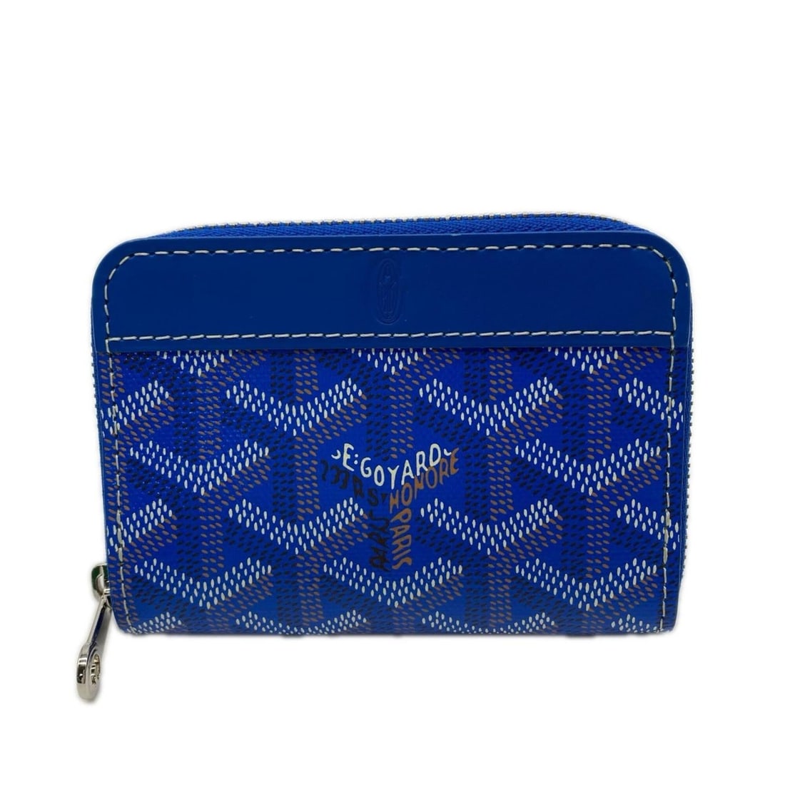 GOYARD Matignon Mini Wallet Blue MATIGNMINTY09CL09P Wallet/Coin Case Multicolor Calf Leather Men's: --- Catalog ---Category: SizeSize (HxWxD): 8cm x 10.5cm x 1.5cm / 3.14'' x 4.13'' x 0.59''Category: DesignType: Wallet (bi-fold)Color: Blue, Multi-colorGender: MenMaterial: Coated canvas , Leather