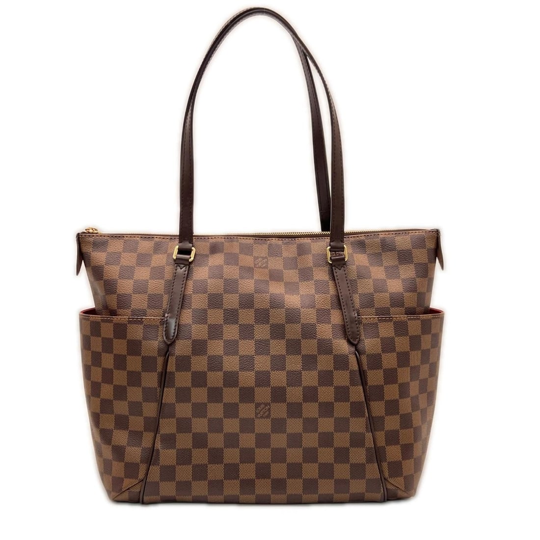 LOUIS VUITTON Damier Totally MM N41281 Handbag Brown Beige Leather Women's: --- Catalog ---Category: SizeSize (HxWxD): 29.5cm x 32cm x 15cm / 11.61'' x 12.59'' x 5.9''Category: DesignType: HandbagColor: Beige, BrownGender: WomenMaterial: Coated canvas , Leather Category: