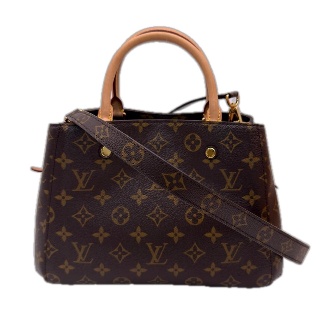 LOUIS VUITTON Monogram Montaigne BB M41055 Handbag Shoulder Bag Brown Beige Women's: --- Catalog ---Category: SizeSize (HxWxD): 20cm x 22cm x 12cm / 7.87'' x 8.66'' x 4.72''Category: DesignType: Handbag, Shoulder bagColor: Beige, BrownGender: WomenMaterial: Coated canvas Category: