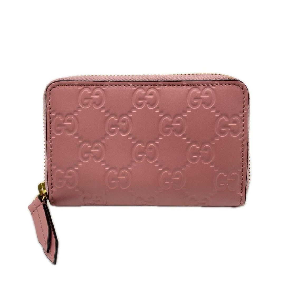 GUCCI Guccissima Zip Wallet/Coin Case 447939 Pink Calf Leather Women's: --- Catalog ---Category: SizeSize (HxWxD): 8cm x 12cm x 2cm / 3.14'' x 4.72'' x 0.78''Category: DesignType: Coin purse/coin caseColor: PinkGender: WomenMaterial: Leather Category: GeneralBrand: