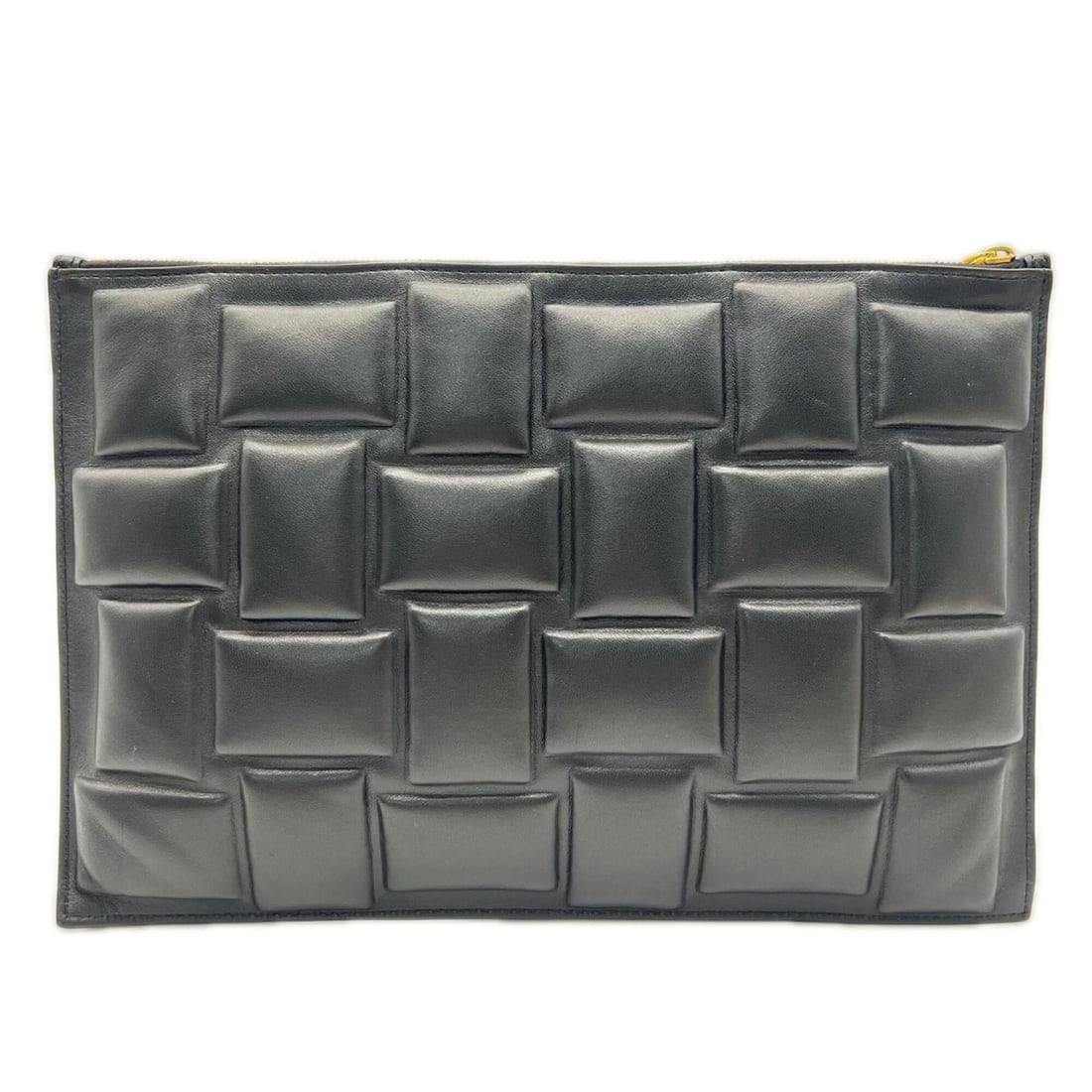 BOTTEGA VENETA Quilted Clutch Bag, Black Calf Leather, Men's: --- Catalog ---Category: SizeSize (HxWxD): 20.5cm x 30cm x 5.00mm / 8.07'' x 11.81'' x 0.19''Category: DesignType: Clutch bagColor: BlackGender: MenMaterial: Leather Category: GeneralBrand: Bottega