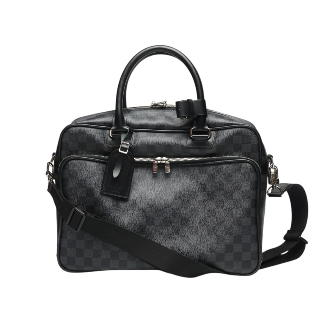 LOUIS VUITTON Shoulder Bag Business Damier Graphite Icare Canvas N23253 Gray (1 of 16)