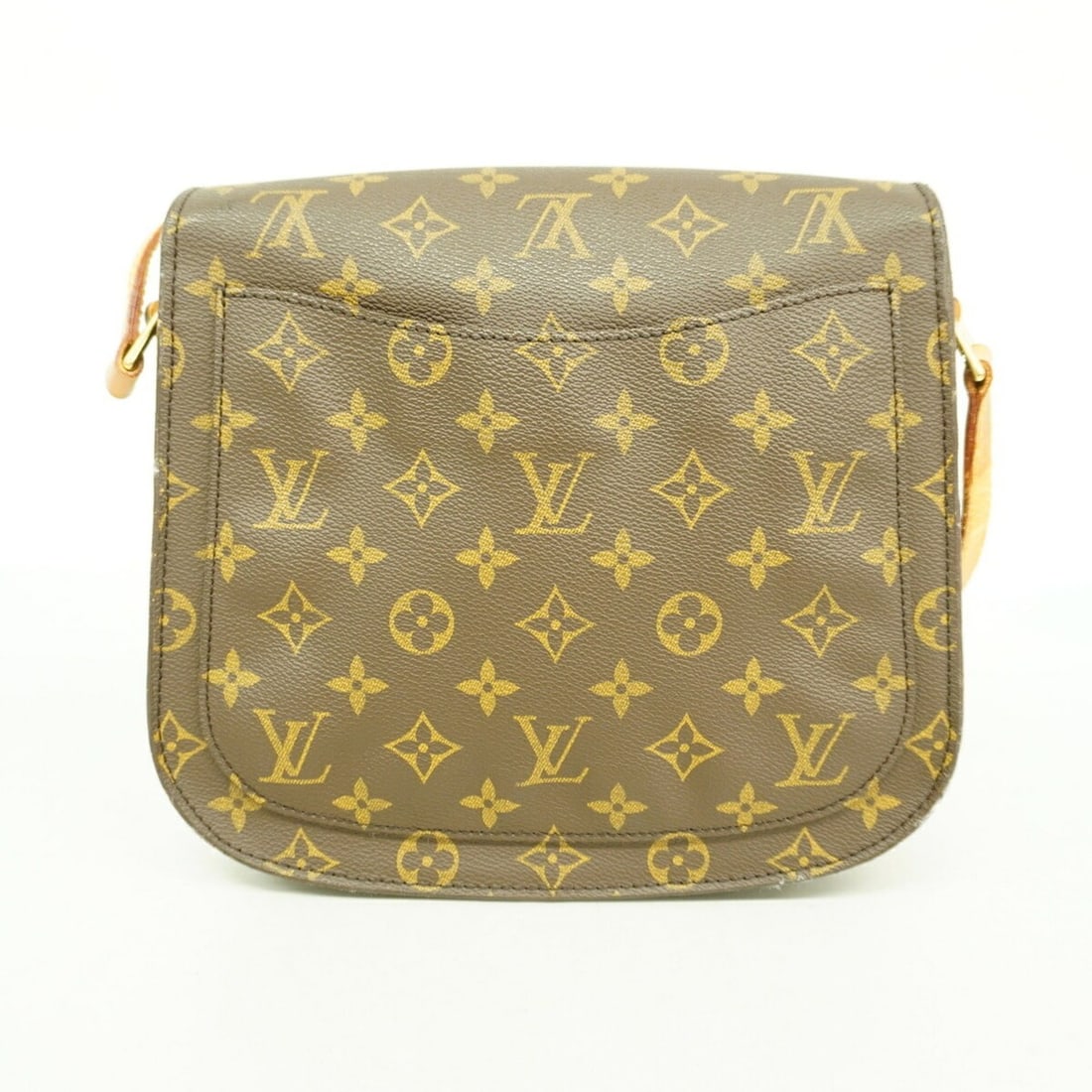 LOUIS VUITTON Shoulder Strap, Damier Pattern, Button Closure, Leather, Brown - 13