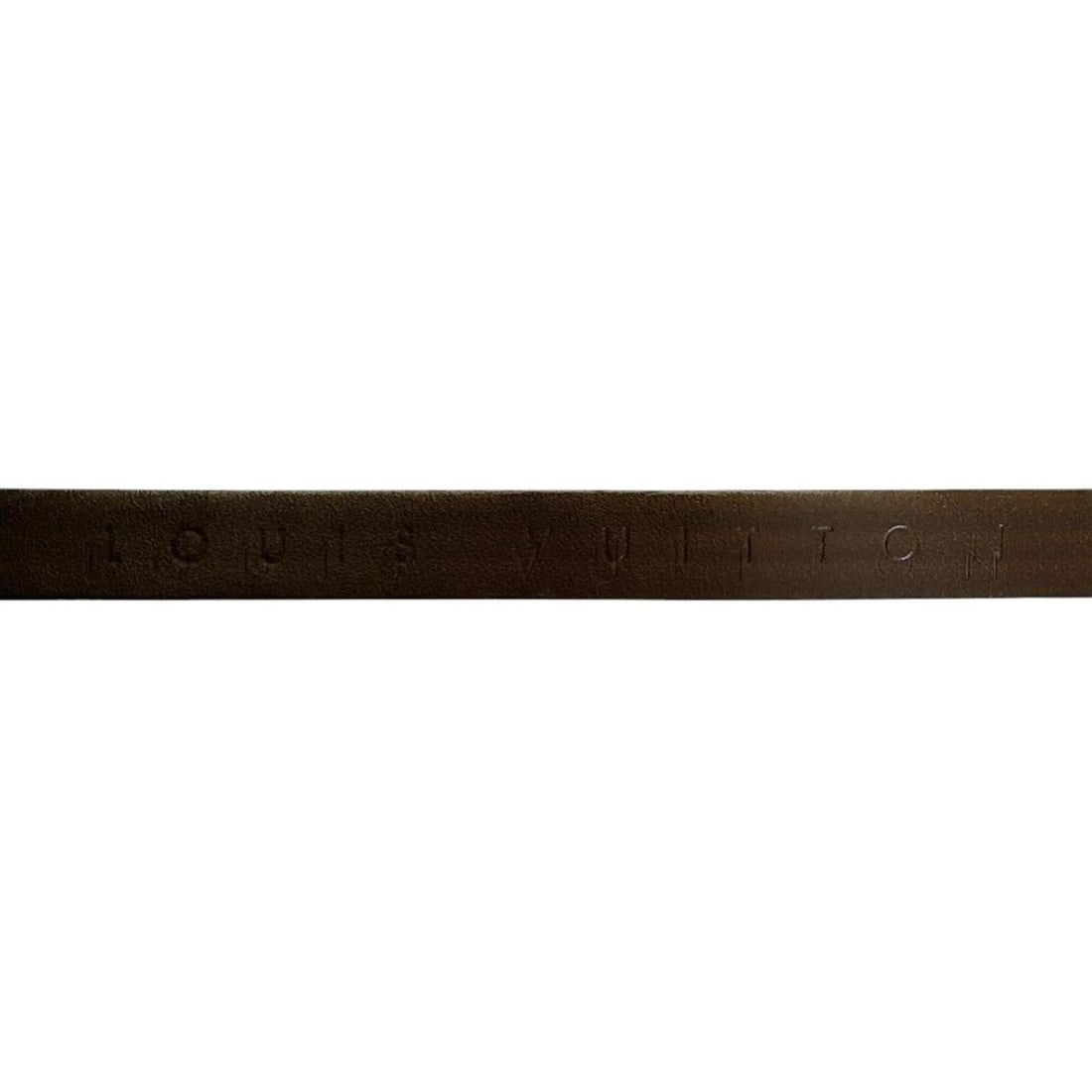 LOUIS VUITTON Shoulder Strap, Damier Pattern, Button Closure, Leather, Brown - 4